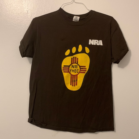 NRA youth hunter education New Mexico med t shirt Gildan, brown, guns hunting - Picture 3 of 6